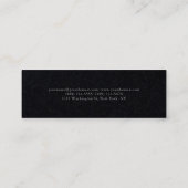 Carte De Visite Mini Noir Premium Professionnel Slim Simple (Dos)