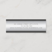 Carte De Visite Mini Noir professionnel simple (Dos)