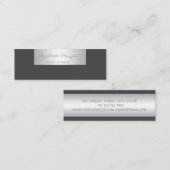 Carte De Visite Mini Noir professionnel simple (Devant / Derrière)
