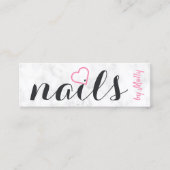 Carte De Visite Mini Noirs noirs roses et roses de marbre blanc (Devant)