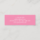 Carte De Visite Mini Noirs noirs roses et roses de marbre blanc (Dos)