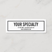 Carte De Visite Mini Nom de votre entreprise ou de votre entreprise | B (Dos)