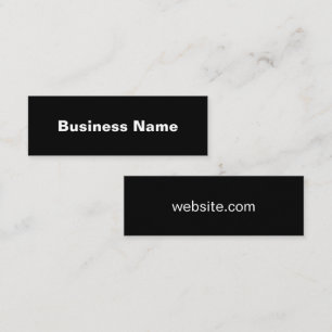 Carte De Visite Mini Nom d'entreprise simple en gras et site Web
