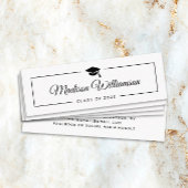 Carte De Visite Mini Nom du diplôme Script moderne tendance