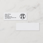 Carte De Visite Mini Nombre de pi (Devant / Derrière)