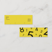 Carte De Visite Mini Nombres - maigres (Devant / Derrière)