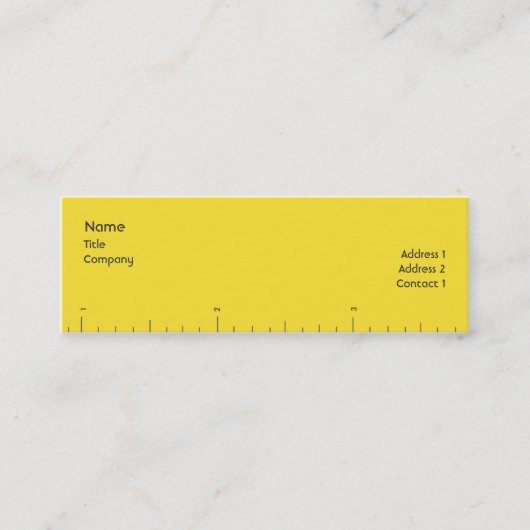 Carte De Visite Mini Nombres - maigres (Devant)