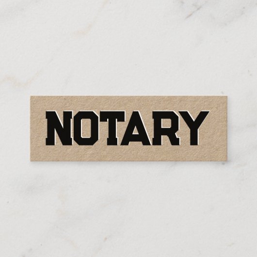 Carte De Visite Mini Notaire Kraft (Devant)