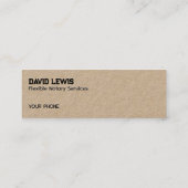 Carte De Visite Mini Notaire Kraft (Dos)