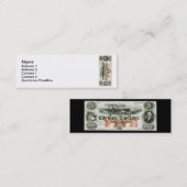 Carte De Visite Mini Note de cinq dollars de New Haven 1855 (Devant / Derrière)