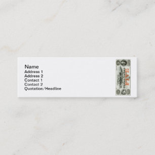 Carte De Visite Mini Note de cinq dollars de New Haven 1855