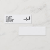 Carte De Visite Mini Note de musique de fréquence (Devant / Derrière)