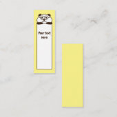 Carte De Visite Mini Note jaune mignonne de signet de panda (Devant / Derrière)