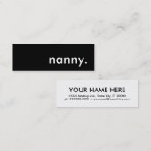 Carte De Visite Mini nounou. (Devant / Derrière)