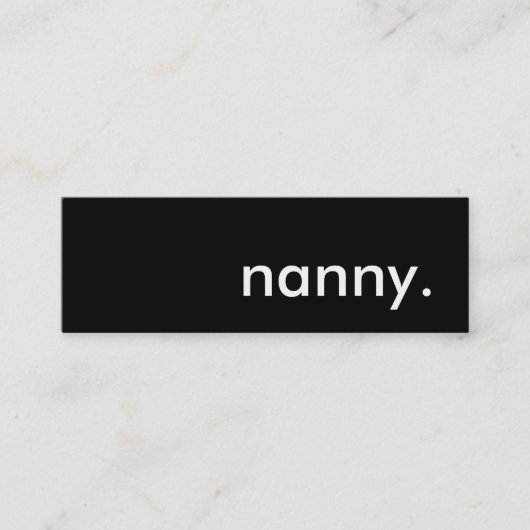 Carte De Visite Mini nounou. (Devant)