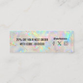 Carte De Visite Mini nouveau Merci opal (Dos)