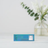 Carte De Visite Mini Nuances bleues - maigres (Debout devant)