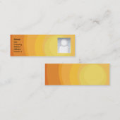 Carte De Visite Mini Nuances oranges de cercle - maigres (Devant / Derrière)