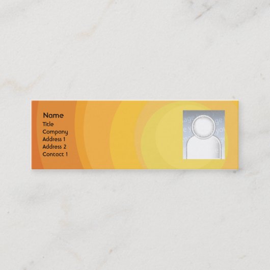 Carte De Visite Mini Nuances oranges de cercle - maigres (Devant)