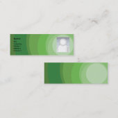 Carte De Visite Mini Nuances vertes de cercle - maigres (Devant / Derrière)