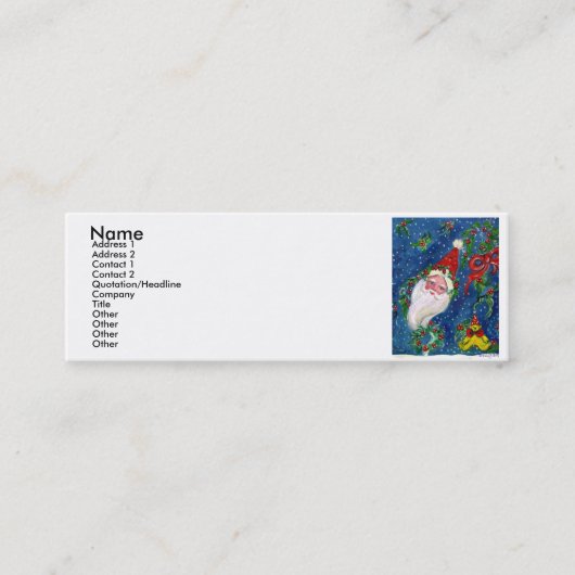 CARTE DE VISITE MINI NUIT DE NOËL / SANTA CLAUS (Devant)