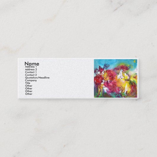 Carte De Visite Mini NUIT DU CARNAVAL / Mascarade vénitienne,, Musique  (Devant)