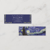 Carte De Visite Mini Nuit étoilée par Vincent van Gogh. (Devant / Derrière)