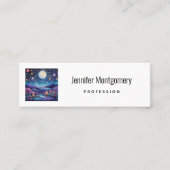 Carte De Visite Mini Nuit lunaire Big Moon Paysage (Devant)