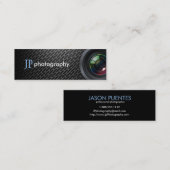 Carte De Visite Mini Objectif de caméra professionnel de photographe (Devant / Derrière)