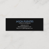 Carte De Visite Mini Objectif de caméra professionnel de photographe (Dos)