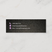 Carte De Visite Mini Objectif de caméra professionnel de photographe (Dos)