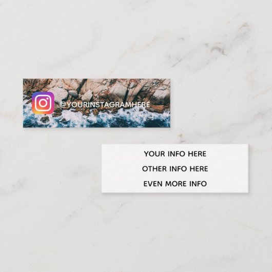 Carte De Visite Mini Océan et plage (Devant / Derrière)