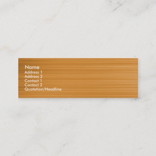 Carte De Visite Mini Ocre brossé (Devant)