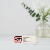 Carte De Visite Mini Oeil d'art de bruit (Debout devant)