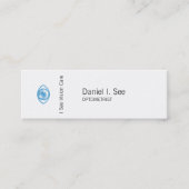 Carte De Visite Mini Oeil-Escroquerie bleue de style d'impression (Devant)