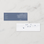 Carte De Visite Mini Oiseaux bleus - maigres (Devant / Derrière)