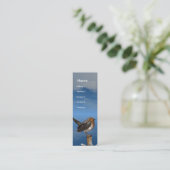 CARTE DE VISITE MINI OISEAUX HYPER / MONOGRAMME ROBINE ROUGE (Debout devant)