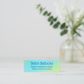 Carte De Visite Mini Ombre bleu et vert personnalisable (Debout devant)