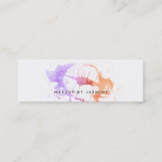 Carte De Visite Mini ombre bon marché de maquilleur de budget chic (Devant)