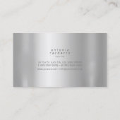 Carte De Visite Mini-onde métallique double ton en argent ID805 (Dos)