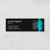 Carte De Visite Mini Onde sonore - bleu et noir (Dos)