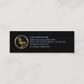 Carte De Visite Mini Onde sonore bleue DJ professionnel de foudre (Dos)