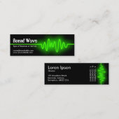 Carte De Visite Mini Onde sonore - vert et noir (Devant / Derrière)