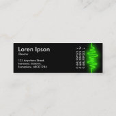 Carte De Visite Mini Onde sonore - vert et noir (Dos)