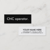 Carte De Visite Mini opérateur cnc. (Devant / Derrière)
