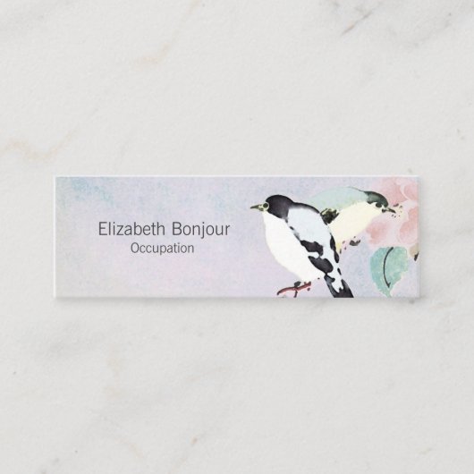Carte De Visite Mini OPTIONS PAPIER/TAILLE/FORME Oiseaux de détente - (Devant)