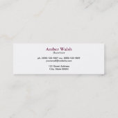 Carte De Visite Mini Or avec Motif Chevron Contemporain (Dos)