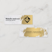 Carte De Visite Mini Or brossé | Armoire | Agent immobilier (Devant / Derrière)