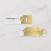 Carte De Visite Mini Or brossé | Armoire | Fashionista (Devant / Derrière)