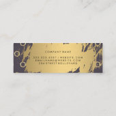 Carte De Visite Mini Or brossé | Concepteur de Motifs Hexagon (Dos)